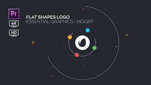 پروژه پریمیر نمایش لوگو با اشکال فلت Flat Shapes Logo