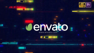 پروژه پریمیر نمایش لوگو با افکت گلیچ Glitch Logo Intro Pro