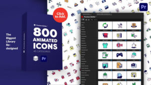 مجموعه 810 آیکون انیمیت پریمیر Animated Icons