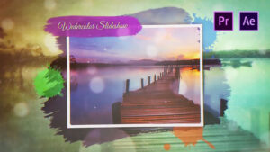 پروژه پریمیر اسلایدشو آبرنگ Watercolor Slideshow
